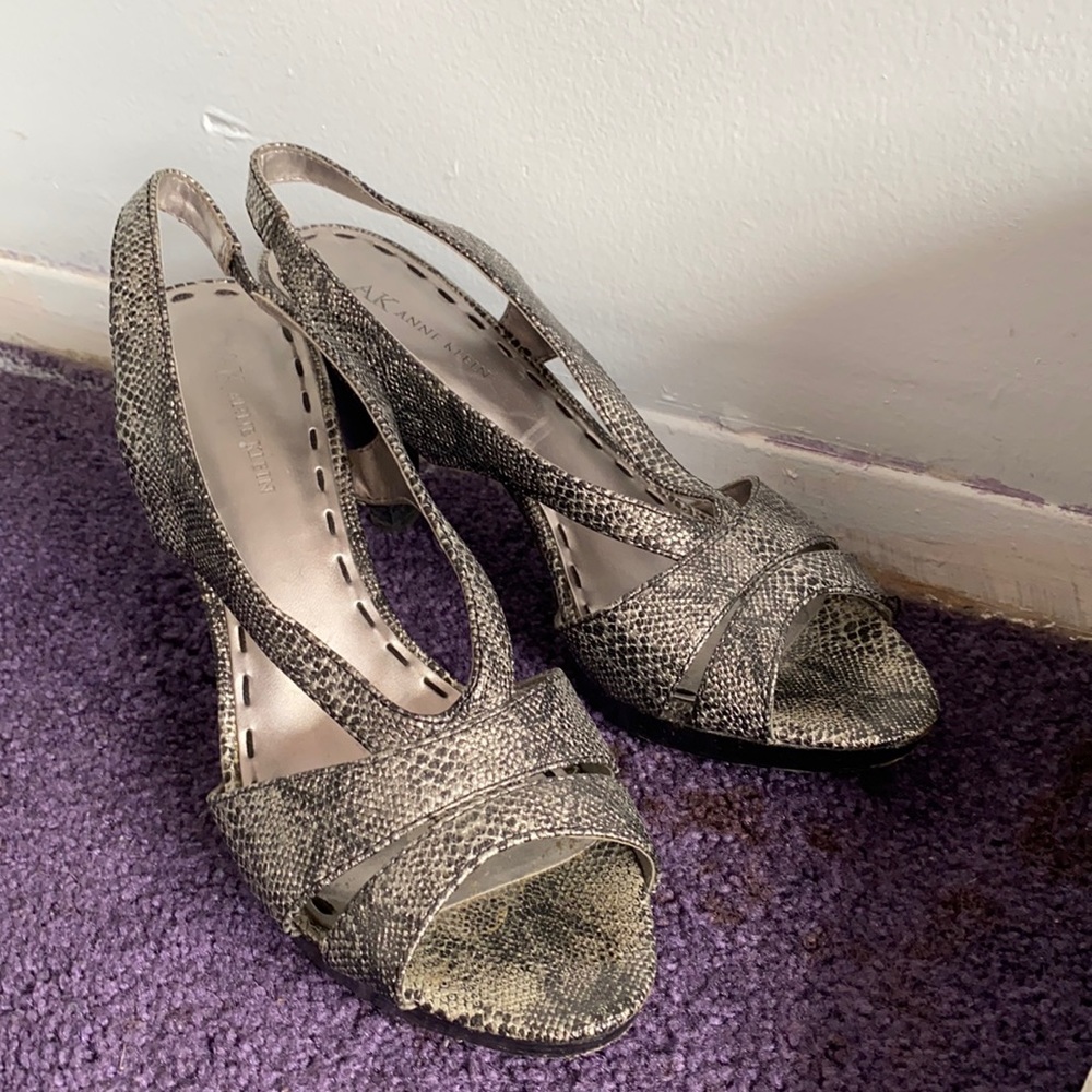 Anne Klein Snake Print Heels